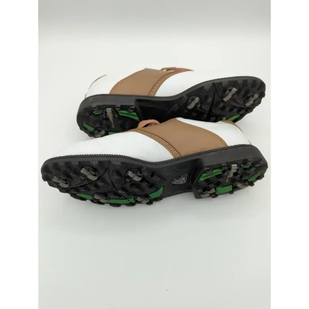 Nike Air Comfort Women's Size 7.5W Waverly White/Brown Soft Spike Golf Shoes